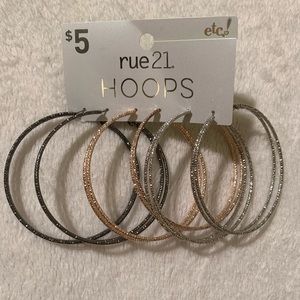Rue 21 Variety Hoop Earrings